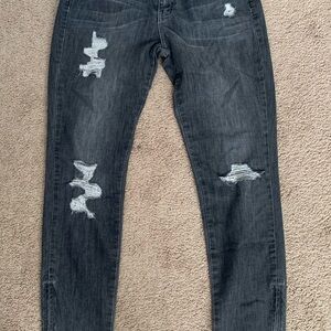 Pistola Charcoal Distressed Skinny Jeans